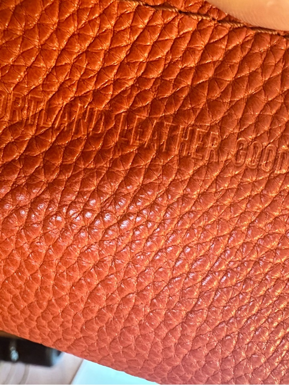 NWOT Portland Leather Koi Leather Zip utility bag - Picture 2 of 8
